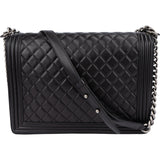 Chanel Quilted Lambskin Antique Boy Single Flap Crossbody Bag