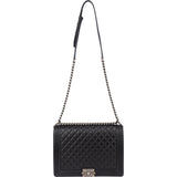 Chanel Quilted Lambskin Antique Boy Single Flap Crossbody Bag