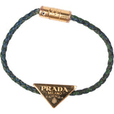 Prada  Braided Leather Triangle