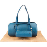 Louis Vuitton Bleu Epi Leather Soufflot Set Handbag