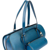 Louis Vuitton Bleu Epi Leather Soufflot Set Handbag