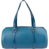 Louis Vuitton Bleu Epi Leather Soufflot Set Handbag