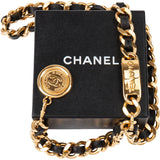 Chanel Gold Tone Leather Belly Chain (70-80)