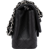 Chanel Quilted Lambskin Palladium Single Flap Crossbody Bag