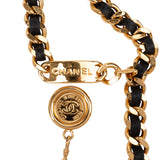 Chanel Gold Tone Leather Belly Chain (70-80)