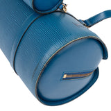 Louis Vuitton Bleu Epi Leather Soufflot Set Handbag
