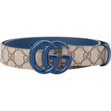 Gucci Blue GG Monogram Belt