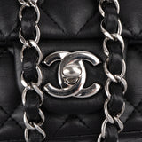 Chanel Quilted Lambskin Palladium Single Flap Crossbody Bag