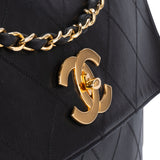 Chanel Stitch Lambskin 24K Gold Single Flap Crossbody Bag