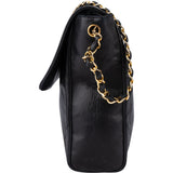 Chanel Stitch Lambskin 24K Gold Single Flap Crossbody Bag