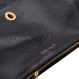 Chanel Stitch Lambskin 24K Gold Single Flap Crossbody Bag