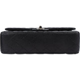 Chanel Quilted Caviar Leather Palladium Medium Double Flap Shoulder Bag