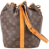 Louis Vuitton Canvas Monogram Sac Noe Petit Shoulder Bag
