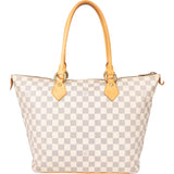 Louis Vuitton Damier Azur Monogram Saleya MM Handbag