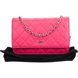 Chanel Quilted Leather Wallet On Chain Crossbody Bag