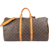 Louis Vuitton Canvas Monogram Keepall 55 Bandouliere