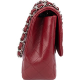 Chanel Quilted Caviar Leather Palladium Jumbo Single Flap Crossbody Bag