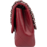 Chanel Quilted Caviar Leather Palladium Jumbo Single Flap Crossbody Bag