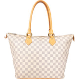 Louis Vuitton Damier Azur Monogram Saleya MM Handbag