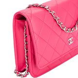 Chanel Quilted Leather Wallet On Chain Crossbody Bag