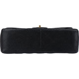 Chanel Quilted Caviar Leather Jumbo Double Flap Crossbody Bag