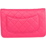 Chanel Quilted Leather Wallet On Chain Crossbody Bag