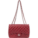 Chanel Quilted Caviar Leather Palladium Jumbo Single Flap Crossbody Bag