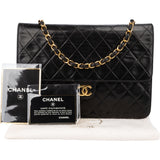 Chanel Quilted Lambskin 24K Gold Single Flap Shoulder Bag