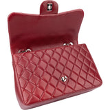 Chanel Quilted Caviar Leather Palladium Jumbo Single Flap Crossbody Bag