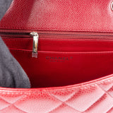 Chanel Quilted Caviar Leather Palladium Jumbo Single Flap Crossbody Bag