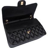 Chanel Quilted Caviar Leather Jumbo Double Flap Crossbody Bag