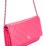 Chanel Quilted Leather Wallet On Chain Crossbody Bag