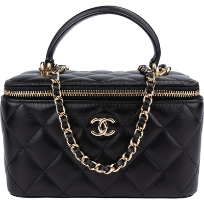 Chanel Quilted Lambskin CC Vanity Crossbody Bag
