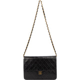 Chanel Quilted Lambskin 24K Gold Single Flap Shoulder Bag