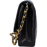 Chanel Quilted Lambskin 24k Gold Single Flap Crossbody Bag