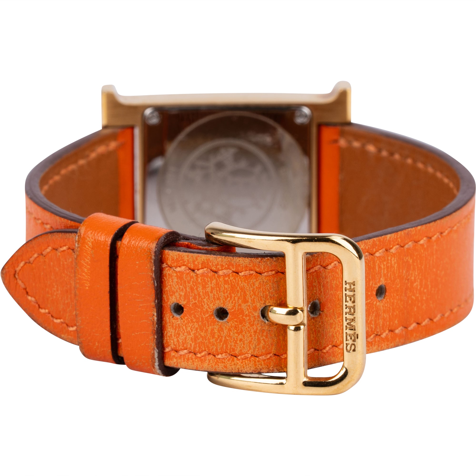 Hermès Gold Tone Heure H HH1.201 Women Watch xx läuft nicht - vintageandkickz