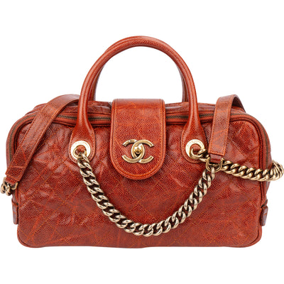 Chanel Quilted Caviar Leather CC Handbag