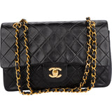 Chanel Quilted Lambskin 24K Gold Medium Double Flap Crossbody Bag