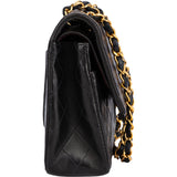 Chanel Quilted Lambskin 24K Gold Medium Double Flap Crossbody Bag