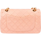 Chanel Quilted Lambskin 24K Gold Small Double Flap Crossbody Bag