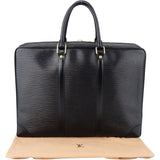 Louis Vuitton Noir Epi Leather Porte Documents Handbag