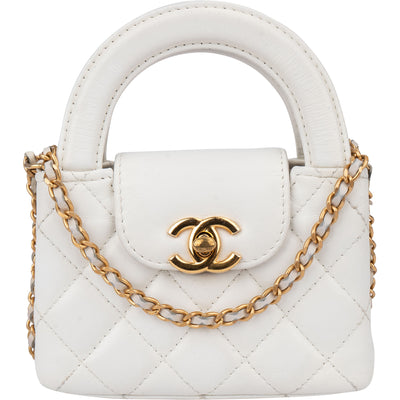 Chanel Quilted Lambskin Micro Kelly Handbag
