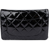 Chanel Quilted Patent Leather Wallet On Chain Crossbody Bag
