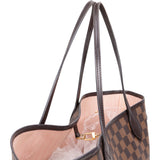 Louis Vuitton Damier Ebene Monogram Neverfull MM Shopper Handbag