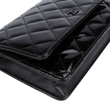 Chanel Quilted Patent Leather Wallet On Chain Crossbody Bag