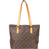 Louis Vuitton Canvas Monogram Cabas Mezzo Shoulder Bag