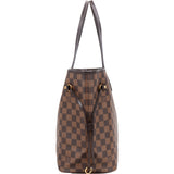 Louis Vuitton Damier Ebene Monogram Neverfull MM Shopper Handbag