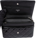 Chanel Quilted Patent Leather Wallet On Chain Crossbody Bag