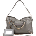 Balenciaga Grey Leather City Handbag - vintageandkickz