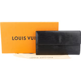Louis Vuitton Noir Epi Leather Sarah Wallet